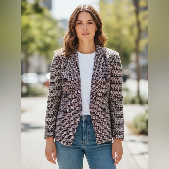 Elizabeth and James Jackets & Blazers - Elizabeth & James Open Front Blazer Zigzag